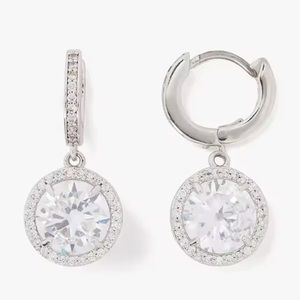 Dangling diamond earrings